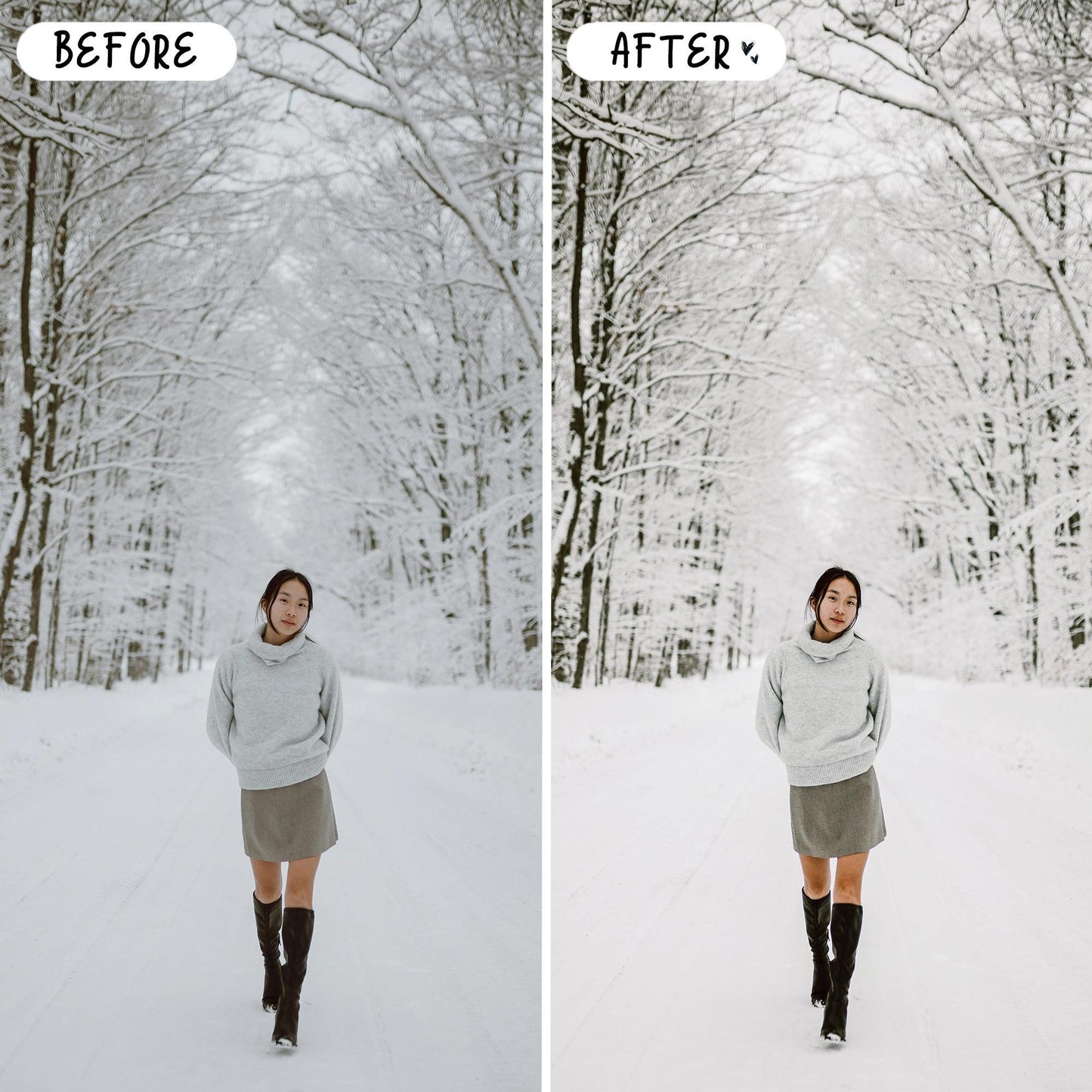 10 Winter LIGHTROOM Presets Mobile & Desktop