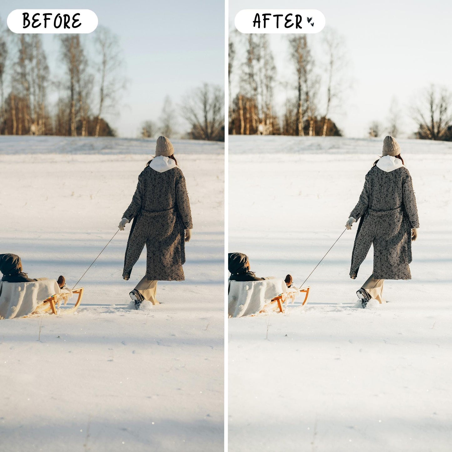 10 Winter LIGHTROOM Presets Mobile & Desktop