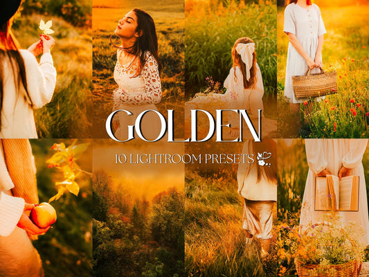 10 Golden LIGHTROOM Presets Mobile & Desktop
