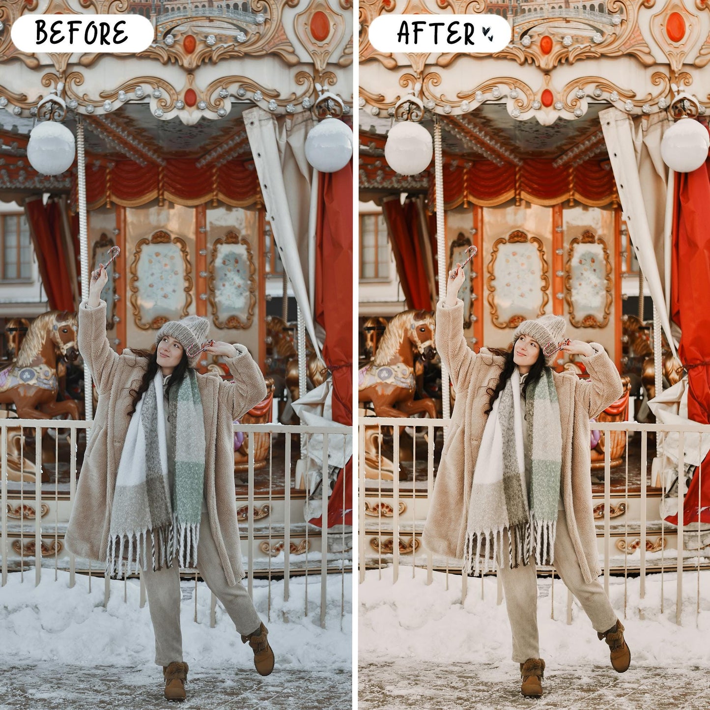 10 Cozy Christmas LIGHTROOM Presets Mobile & Desktop