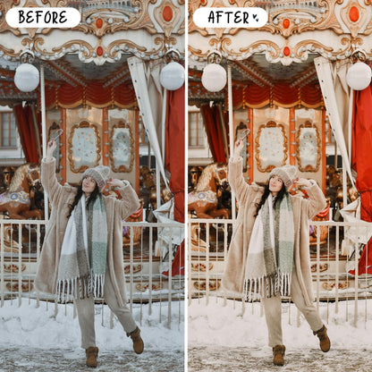 10 Cozy Christmas LIGHTROOM Presets Mobile & Desktop