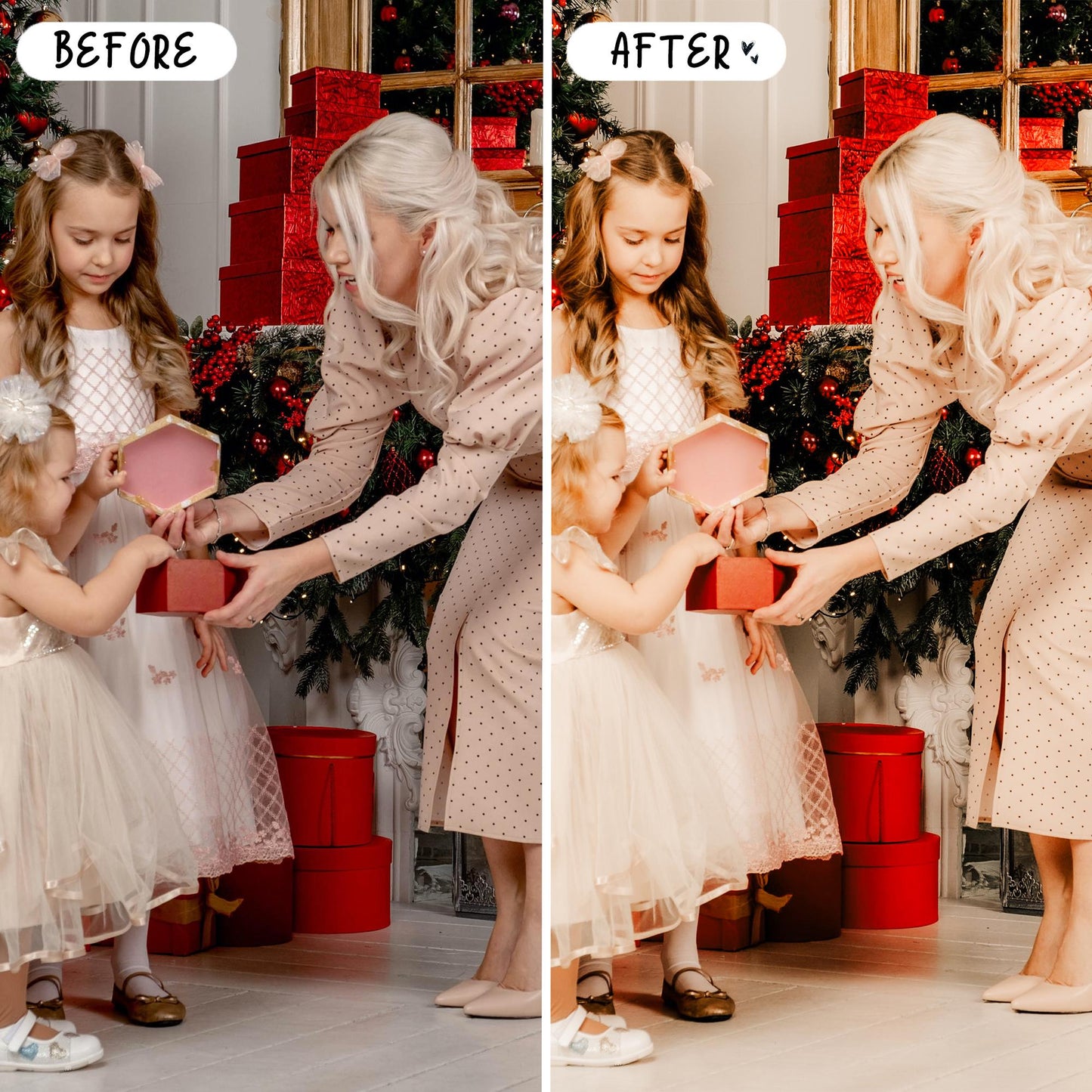 10 Cozy Christmas LIGHTROOM Presets Mobile & Desktop