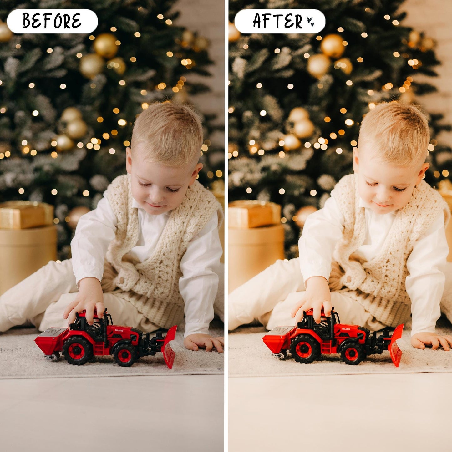 10 Cozy Christmas LIGHTROOM Presets Mobile & Desktop
