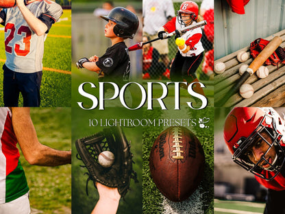 10 Sports LIGHTROOM Presets Mobile & Desktop