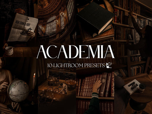 10 Academia LIGHTROOM Presets Mobile & Desktop