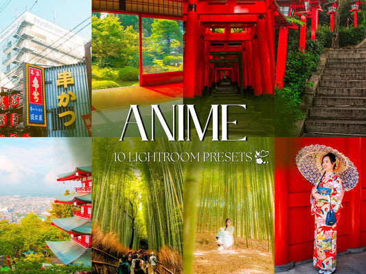10 Anime LIGHTROOM Presets Mobile & Desktop