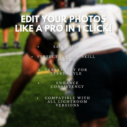 10 Football LIGHTROOM Presets Mobile & Desktop