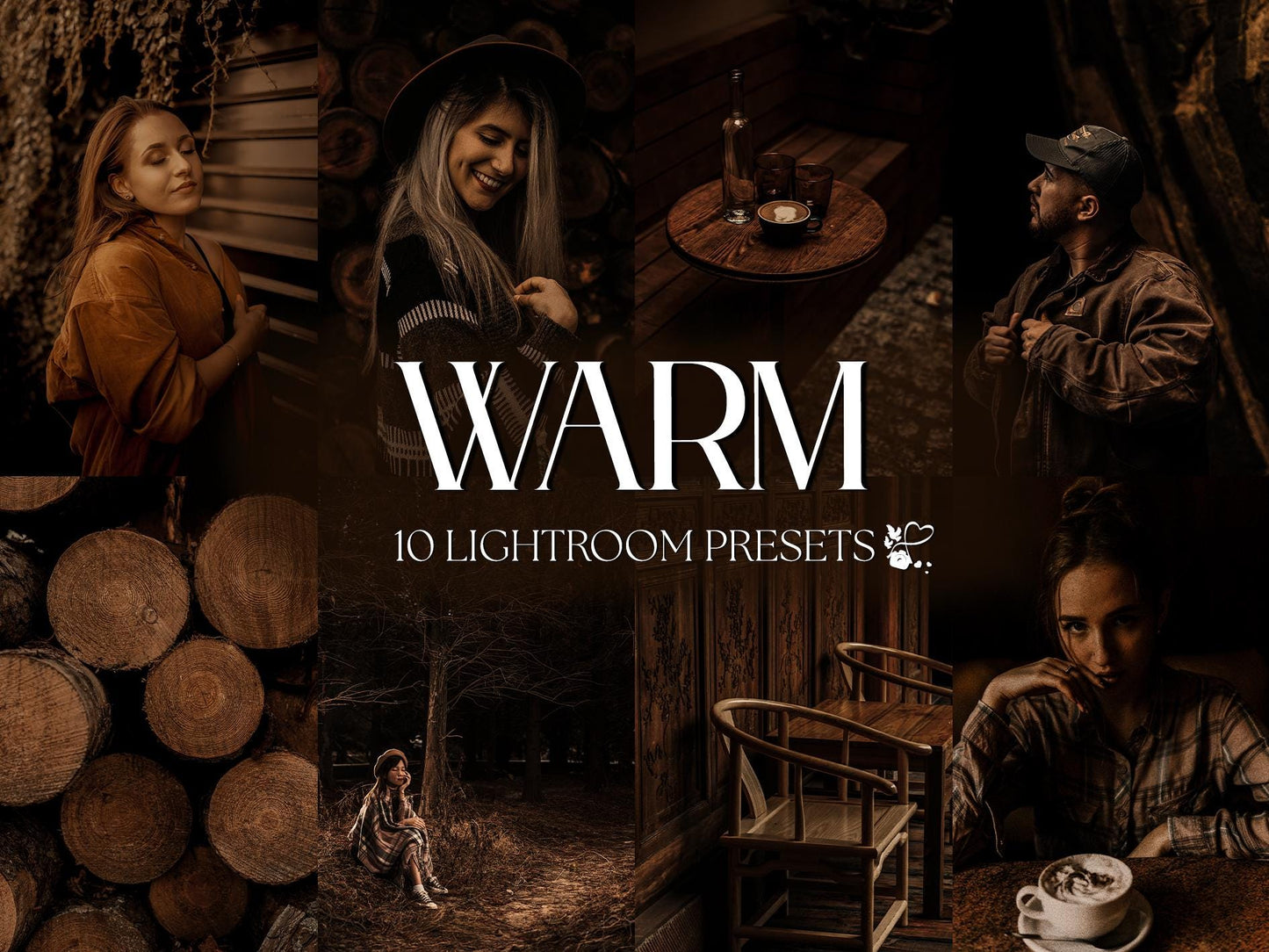 10 Warm Moody LIGHTROOM Presets Mobile & Desktop