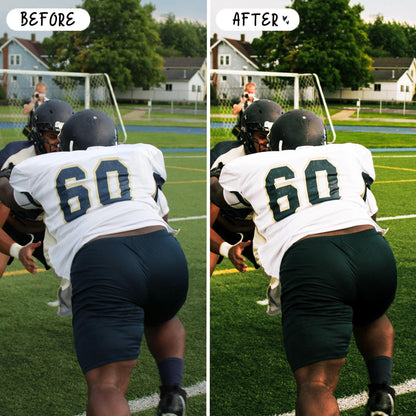 10 Football LIGHTROOM Presets Mobile & Desktop