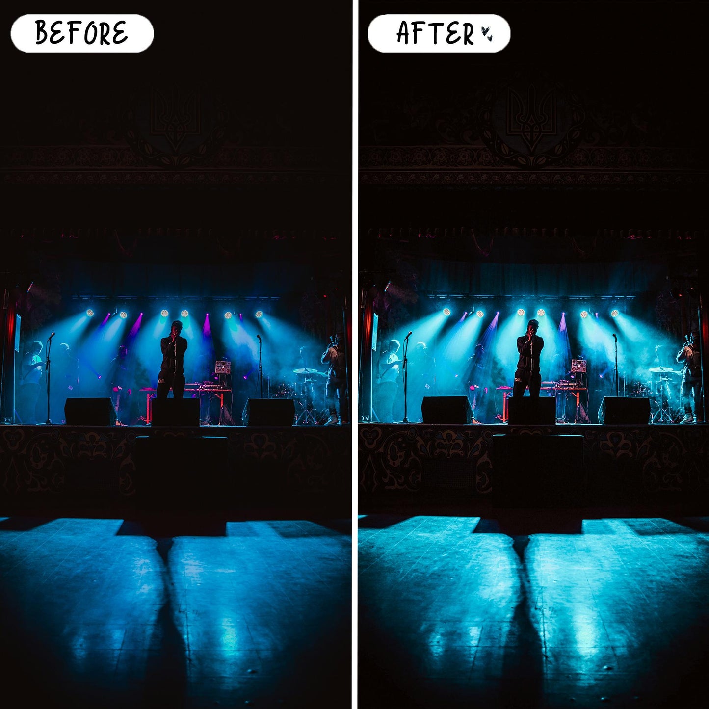 10 Concert LIGHTROOM Presets Mobile & Desktop