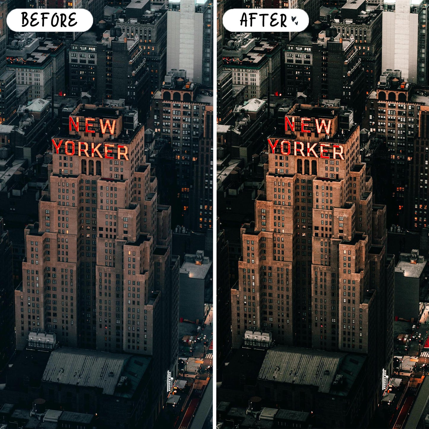 10 New York LIGHTROOM Presets Mobile & Desktop